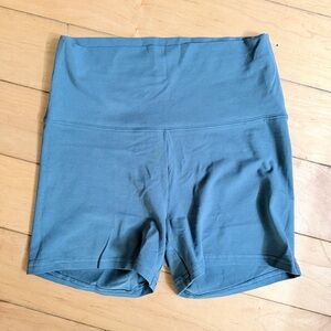 TNA High-Waist Bike Shorts in Slate Blue